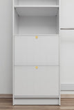 BASEL WALK IN WARDROBE KIT - WHITE - VJ PANEL - ROUND BRASS V164-ECW5V06G