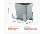 Pullout Trash Can for Kitchen Cabinets, Garbage Waste Recycling Bin, Under Mount Waste Container, V952-CFLJTDTDTHSYKL1U7V0