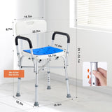 VEVOR 400lbs Shower Chair Bath Bench Arms Back Adjustable Height for Inside Tub V952-LYYKDGDLHJPENBZ1JV0