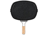 NonStick Practical Frying Pan Steak Skillet BBQ with Foldable Handle Kitchen Supplies V1294-YM0718-3118200268312