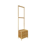 Wooden Hall Stand Floor Coat Rack with Drawer Modern Minimalist Style V63-840701