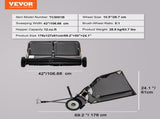 106.6 cm Lawn Sweeper Tow Behind, 12 cu.ft. Large Pull Behind Grass Sweeper, Heavy Duty Leaf & Grass V952-TCSCPQSQHS12E5UTUV0