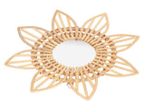 Rattan Innovative Art Decoration Makeup Mirror Retro Dressing Bathroom Wall Hanging MirrorFlower V1294-YM0715-3115210268612