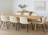 Levede Stackable Dining Chairs Kitchen Beige Set of 8 CH1093-4-BGX2
