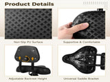 Bike Seat with Adjustable Backrest, Wide Padded Bicycle Saddle with Back Support, PU Cushion Comfort V1369-AZ3-W-08694