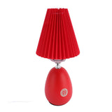 Red Pleated Table Lamp Beside Nightstand Lamp 3 Color Temperature Stepless Dimming Reading Desk Lamp V1294-YM0901-3119240151911