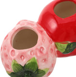 Petluno Ceramic Vase in Strawberry Shape Sturdy Durable Flower Pot for Hydroponic Cuttings V1259-DP01-A-1651