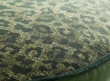 Bedding House Pardus Luxury Cotton Round Filled Cushion - Green V442-HIN-CUSHION-PARDUS-GREEN-RD