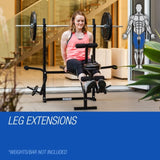 PROFLEX 7in1 Weight Bench Press Multi-Station Home Gym Leg Curl Equipment Set V219-FTNWTBHPFAB3C