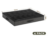 Artiss Under Bed Shoe Storage Containers X4 Box Organiser 12 Pairs Fabric Grey UBS-DIY-LIN02-GYX4