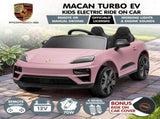 Kahuna Pink Porsche Macan Turbo EV Kids Ride On Car 12V Electric Car CAR-PSCH-666-PK