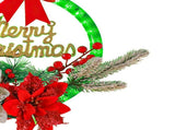 Christmas Wreath Lightation Artificial Red Berry Pine Needle LED Lighted Christmas Wreath V1294-YM0901-3119240059611