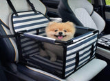 Pet Car Seat for Dogs and Cats Waterproof Mesh Booster Seat Carrier Bag - Striped Car Travel Pet Bed V888-ELOSUNG54512
