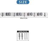 2 Pack Wall Mounted Broom Holder And Mop Organizer, Stainless Steel Tool Rack With 4 Slots And 5 V1237-ZY-807-173
