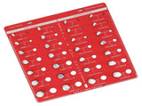 28 Hole Bolt Nut Identifier Gauge Metric Aluminum Alloy Nut Bolt Thread Checker for DIY Buffs V1294-YM0710-3114230169811