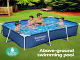 Bestway Swimming Pool 259x170x61cm Steel Frame Above Ground Pools 2300L BW-POOL-SQ-259-56496