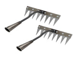 2PCS Weeding Rake Manganese Steel 8 Teeth Hand Weeder Weed Puller Tool for Gardening Cultivating V1294-YM0901-3111250159611