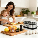 Multifunctional Electric Egg Cooker Holds 6 Eggs, Timer Control, Soft to Firm Doneness, Quick V1232-ZDQ-001