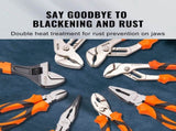 Pliers Set, 8-Piece, High Carbon Steel, 30.5cm/25.4cm/20.3cm Groove Joint 20.3cm Linesman's V952-QZZT612INCH86GK4UV0