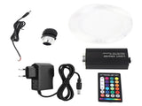 16W Fiber Optic Light RGBW Remote Lighting for Bluetooth APP Control 0.75mm X 2m KTV Bar Decor Prise V1294-YM0901-3119200151612