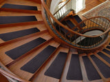 Non Slip Rubber Stair Treads, Indoor Stair Treads Stair Runners for Wooden Steps, Basement Stair V1192-AZ-W-15742
