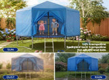 Everfit 12FT Kids Trampoline with Blue Tent Cover Ladder Rebounder Outdoor Toys TRAMPO-TD-C12-T-BL-ABC