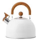 Whistle Kettle Stovetop Stainless Steel Foldable Handle Kitchen Supplies 2.5L White V1294-YM0512-3118220265711