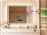 Interior Ave - 80 x 80cm Square Frameless LED Bathroom Mirror Bluetooth V355-IA-SWM-80-BT