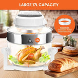 Pronti 17L Digital Family Turbo Convection Oven Broiler Cooker - White OVN-CKN-17D-WH