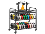 3D Printer Filament Storage Rack, 3 Tier Heavy Duty Storage Shelf, Rolling Filament Spool Holders V952-3DDYSNJYDSSCCI04J001V0