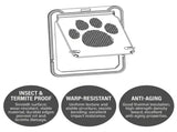 Pet Door for Screen Windows with Durable Anti-Scratch Mesh, UV-Resistant Frame, and Secure Locking V1341-ZY-Y4DTXCSQ-DARKGREY