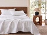 Giselle Kingsingle 500TC Cotton 4Pcs Sheet Set with 40cm Extra Deep Pocket for Thick Mattresses SHEETSETS-TC5-W-KS
