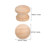100Pcs Unfinished Wood Drawer Knobs with Pre Drilled Holes Rustic Cabinet Pulls V1369-AZ3-W-16570