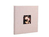 Photo Album 40 Pages Linen Cover Hardcover Reusable Sticky Stamp Collection Book Family Photos V1263-JX-2612