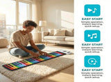 49-Key Rainbow Roll-Up Piano Silicone Waterproof Soft Keyboard, Foldable Portable, Music V1232-ZDGQ-49J-002