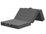 15cm Small King Single BedStory 3-Fold Mattress Folding Foam Bed Washable Cover, 190x80cm XFGH-MA-L-FD-15-SKS-GY