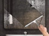 Multipurpose Stainless Steel Shower Scraper for Shower Door with 2 Adhesive Hooks, Bathroom Cleaning V1106-B0D2KYDVH1