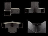 Roof Pergola Gazebo Shed Matte Black Steel Brackets and Coffee Screen DIY Kits V63-848321