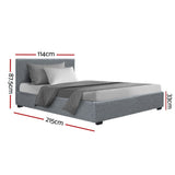 Artiss Bed Frame King Single Size Gas Lift Grey NINO BFRAME-E-NINO-KS-GY-AB