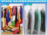 100 Pcs 24'' x 32'' Clear Garment Bags Full Zipper Suit Lightweight Clothes Cover for Hanging PEVA V1259-DP01-A-1185