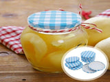 Plated Silver Iron Regular Mouth Mason Jar Lids, High Temp Resistant, Sealing for Jars 50Pcs V1366-AZ2-W-13942
