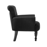 Artiss Armchair Wingback Charcoal Lothair FA-CHAIR-WING02-BK