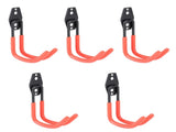 5Pcs Wall Mounted Double Hook Heavy Duty Garage Storage Utility Hooks with AntiRust Coating V1294-YM0901-3117200144512