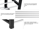 Plastic Aluminum Metal Standing Shoe Rack DIY Shoes Storage Shelf Home Organizer 4 Tiers V1294-YM0722-JY01906-02