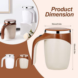 2PCS Automatic Magnetic Stirring Coffee Mug, Rechargeable Self-Stirring Stainless Steel Mug with V1366-AZ2-W-11502
