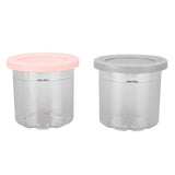 2PCS Ice Cream Pints Cup 600ml Ice Cream Container Storage Jar for Ninja NC299AMZ NC300s Grey and V1294-YM0703-3113230124912