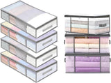 4 Packs Under Bed Storage Containers Bins-55L, 3-Pack Clothes Bags-35L V1259-DP01-A-4601