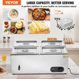 Commercial Electric Food Warmer Countertop Buffet 4*12 Qt Pan Bain Marie V952-BW4412QT1200W2SZRV3