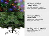 Christabelle 1.8m 6ft Grand Sierra Christmas Tree Pre Lit Multi Function LED Memory Wire Artifi 112_WFLGS6