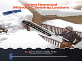 Snow Roof Rake, 60cm PP Plastic Blade, 1.18-5.55 m Adjustable Roof Snow Scraper with Wheels, V952-WDPZ20FTGBSSJ5WOZ001V0